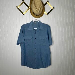 Vintage Seafarer brand Casual Blue Button Down Shirt Relaxed Fit